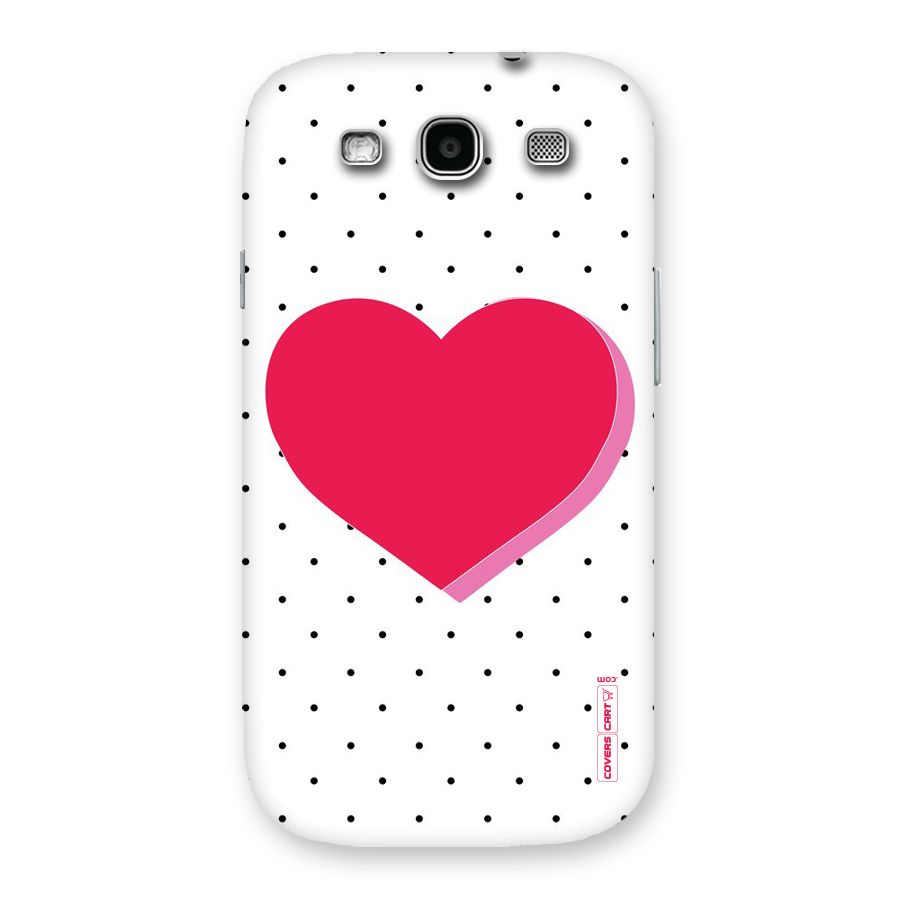 Pink Polka Heart Back Case for Galaxy S3
