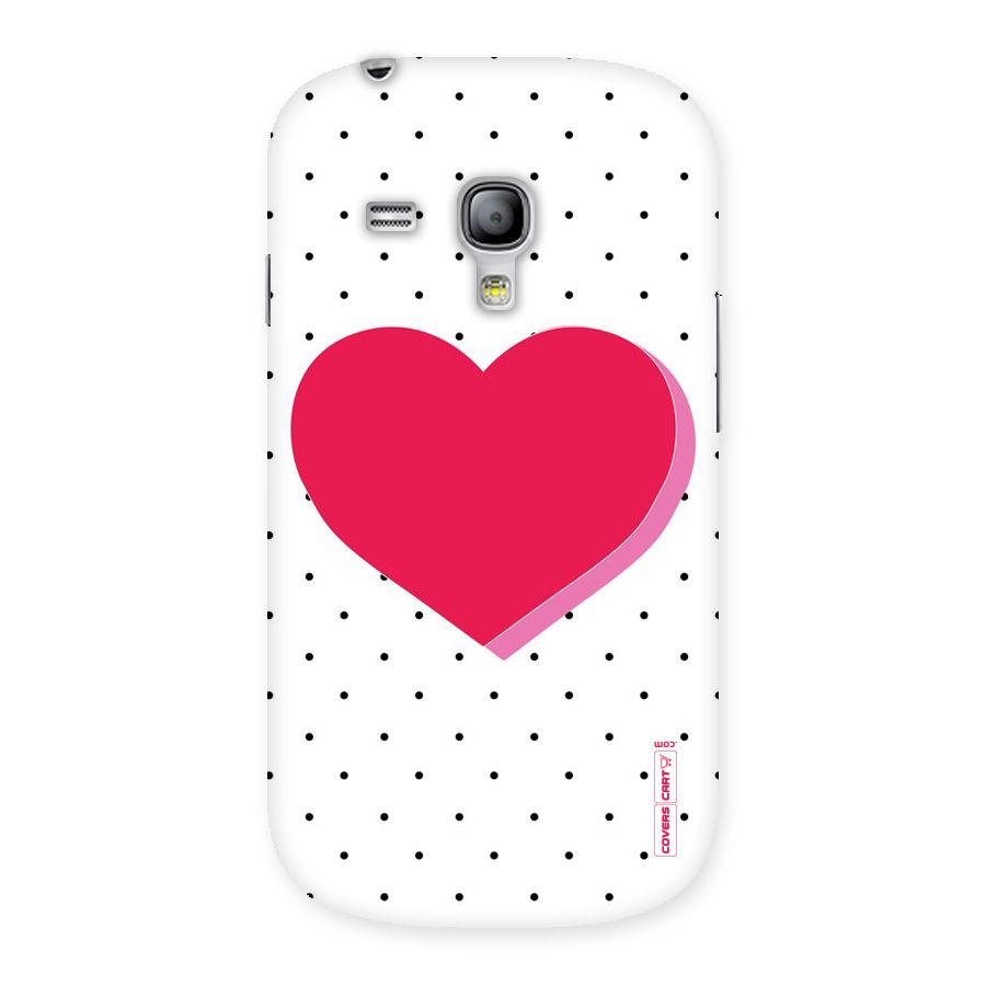 Pink Polka Heart Back Case for Galaxy S3 Mini