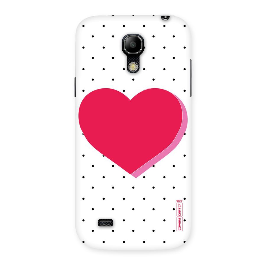 Pink Polka Heart Back Case for Galaxy S4 Mini