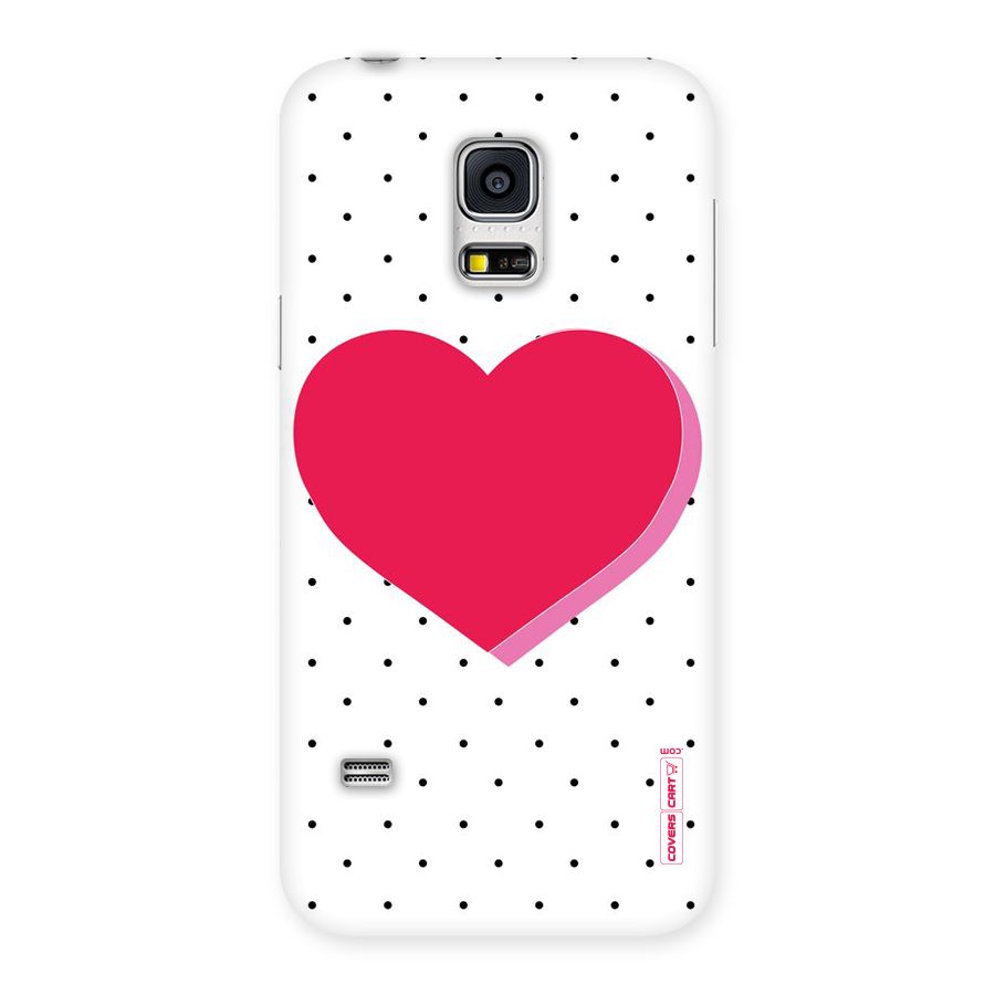 Pink Polka Heart Back Case for Galaxy S5 Mini