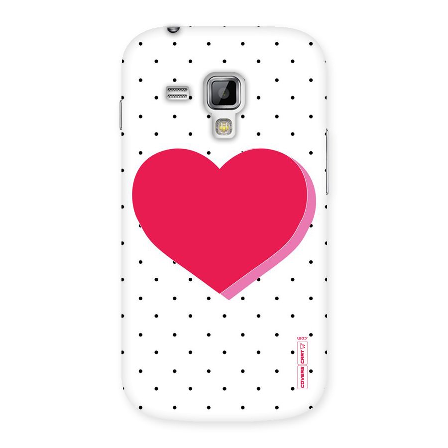 Pink Polka Heart Back Case for Galaxy S Duos
