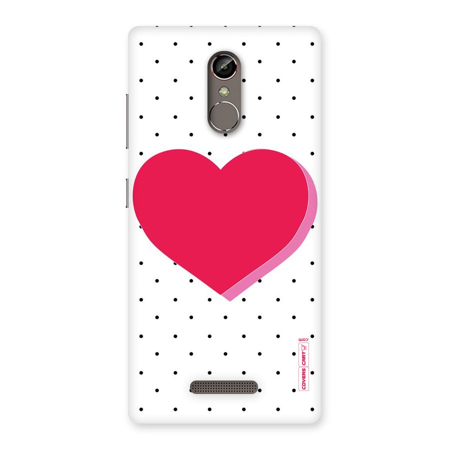 Pink Polka Heart Back Case for Gionee S6s