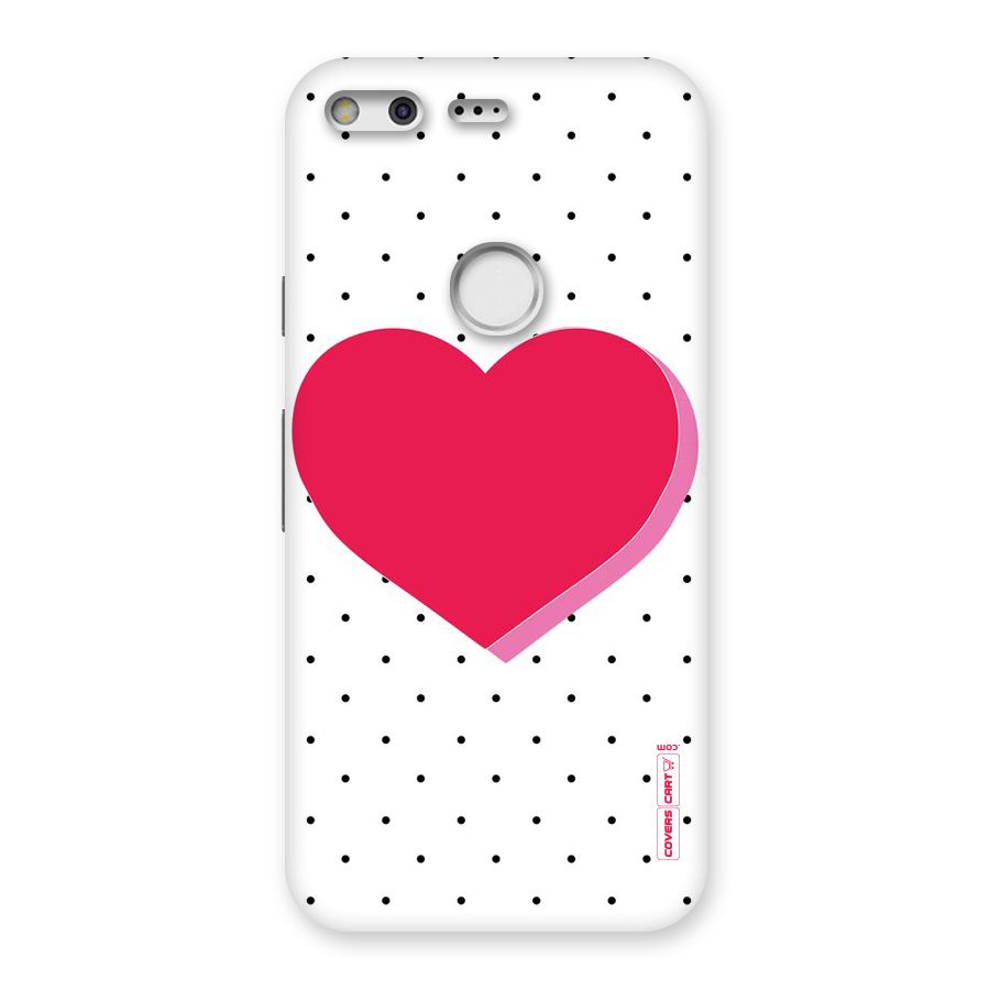 Pink Polka Heart Back Case for Google Pixel