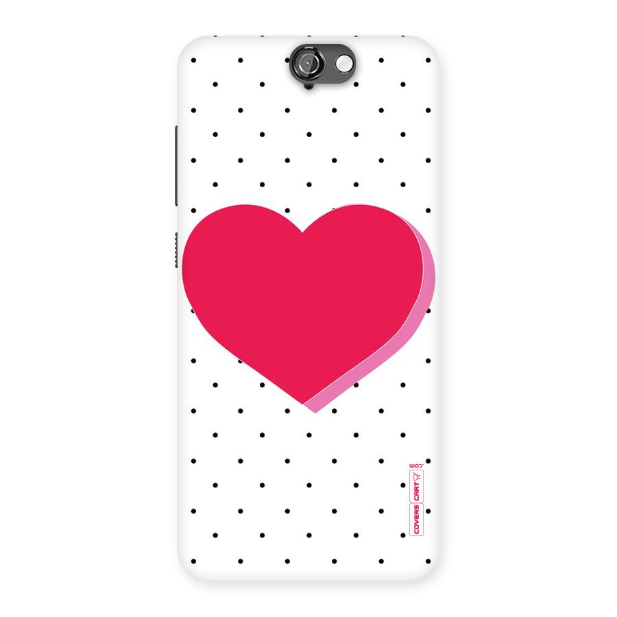 Pink Polka Heart Back Case for HTC One A9