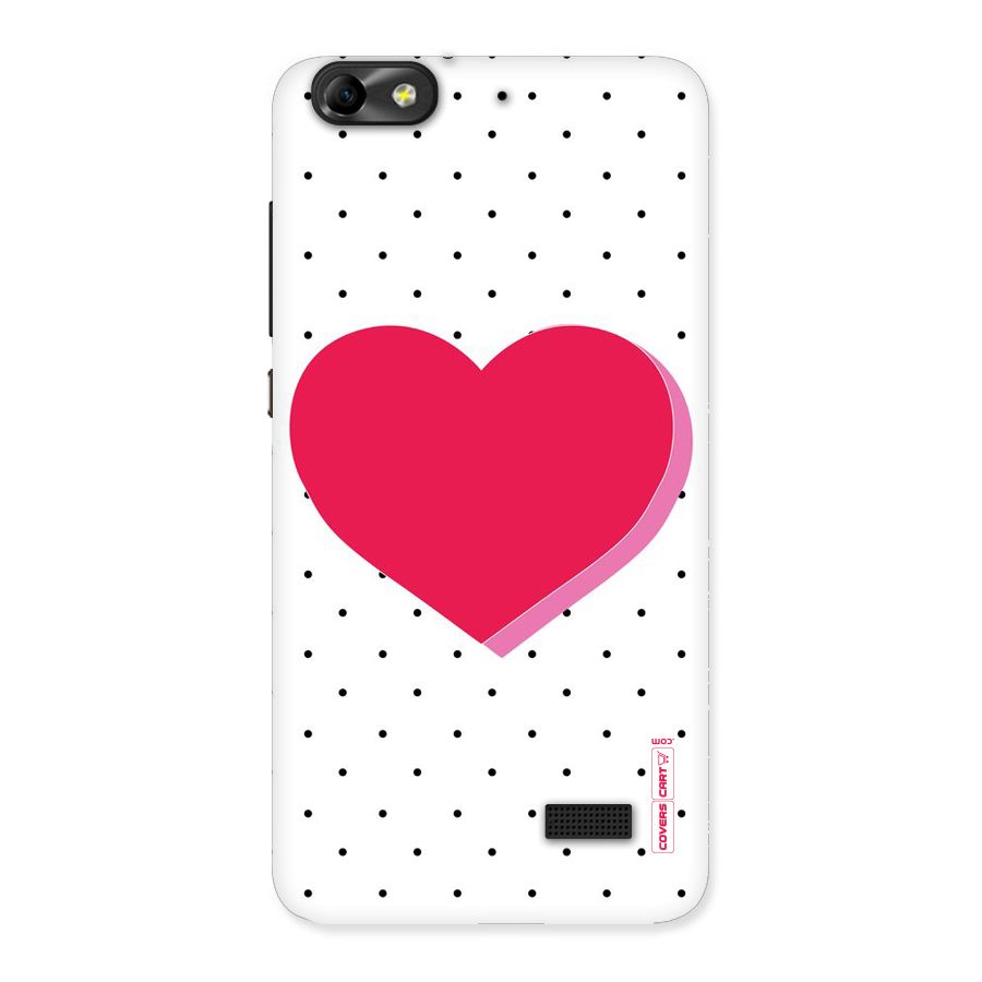 Pink Polka Heart Back Case for Honor 4C