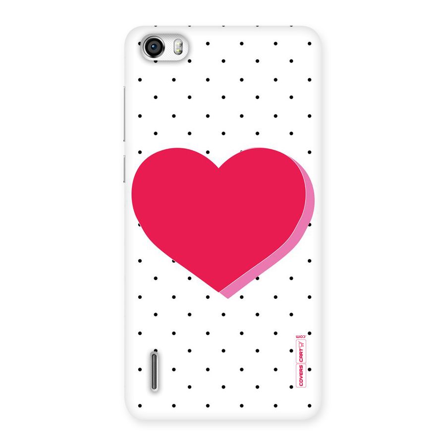 Pink Polka Heart Back Case for Honor 6