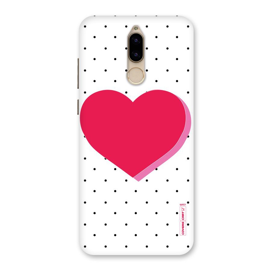 Pink Polka Heart Back Case for Honor 9i