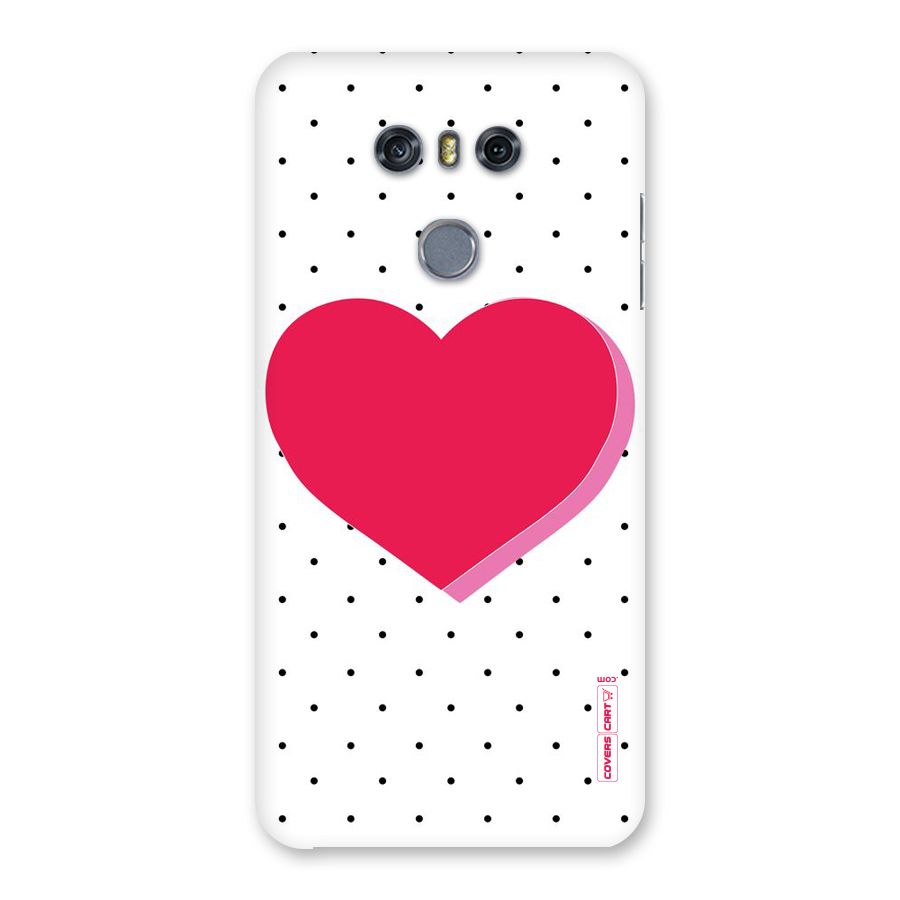 Pink Polka Heart Back Case for LG G6