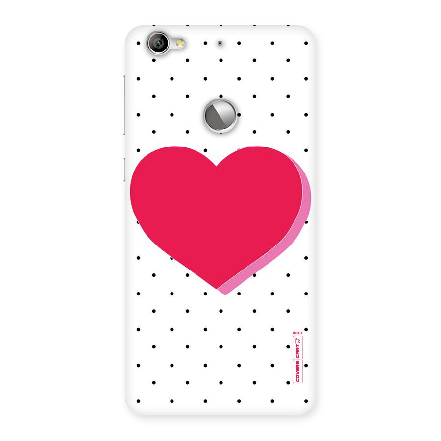 Pink Polka Heart Back Case for LeTV Le 1s