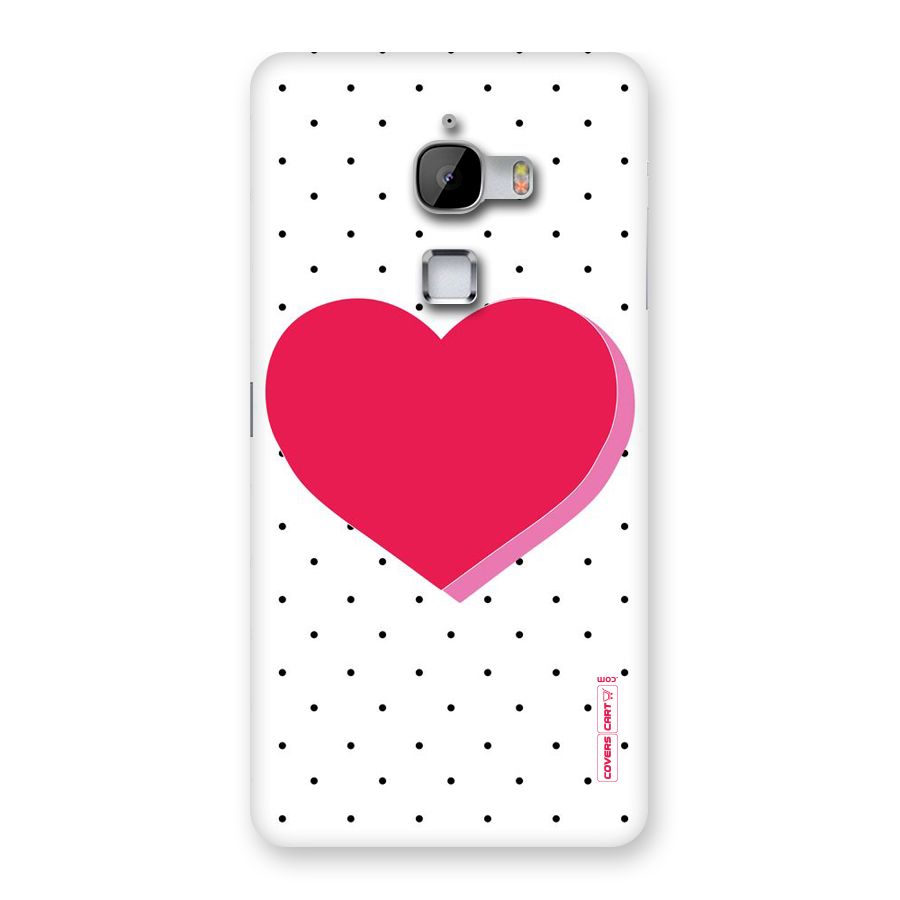 Pink Polka Heart Back Case for LeTv Le Max