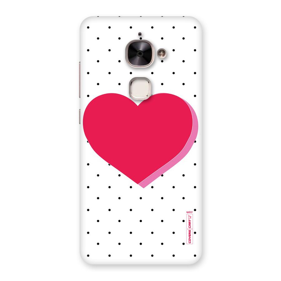 Pink Polka Heart Back Case for Le 2