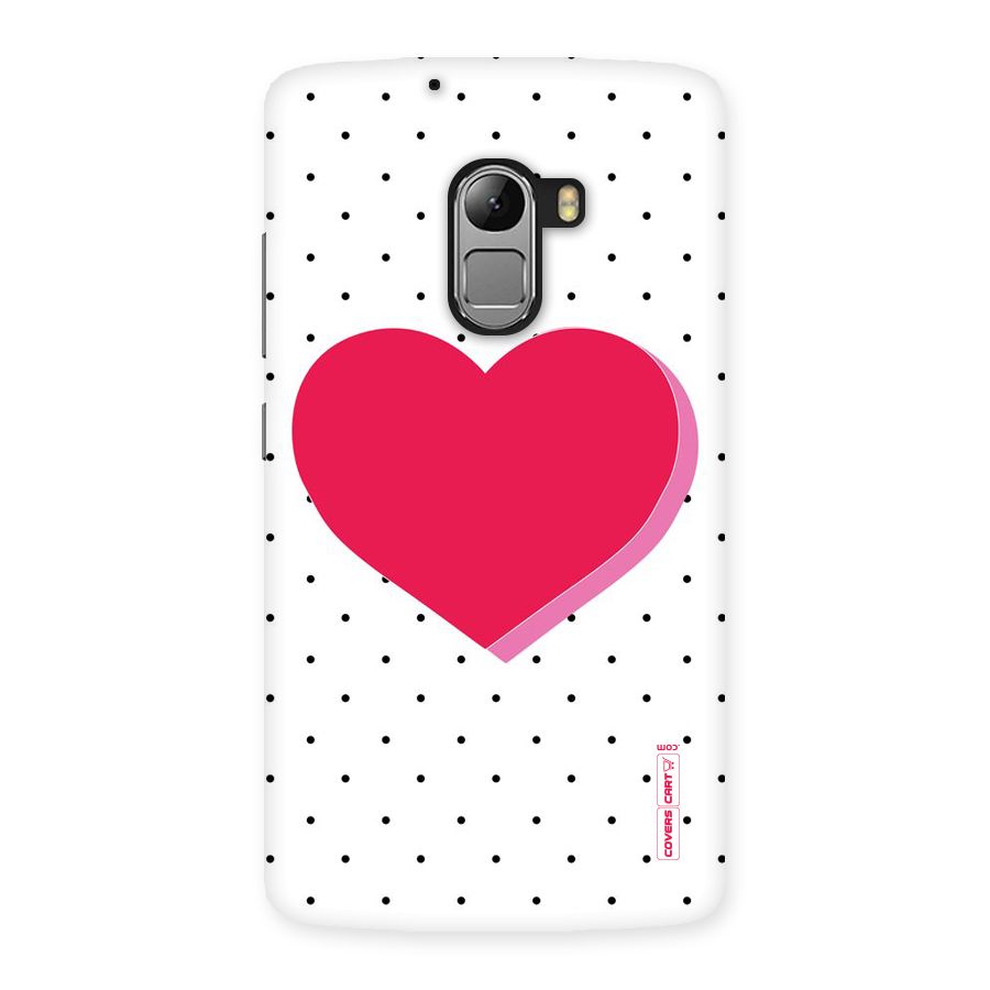 Pink Polka Heart Back Case for Lenovo K4 Note