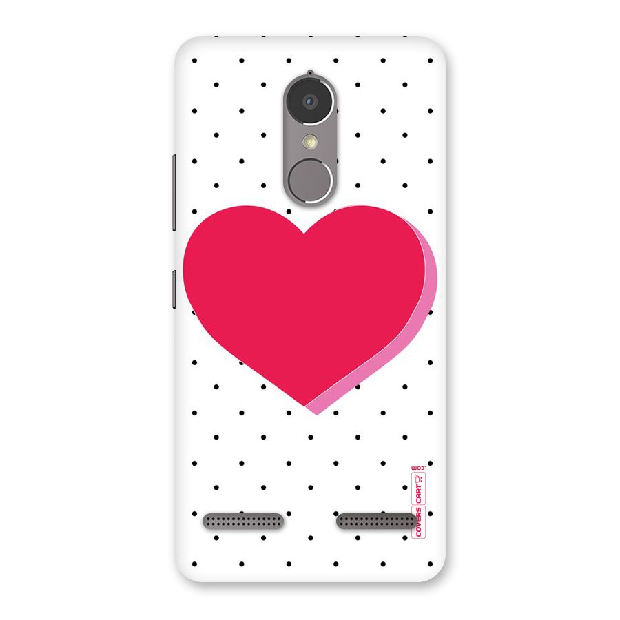 Pink Polka Heart Back Case for Lenovo K6