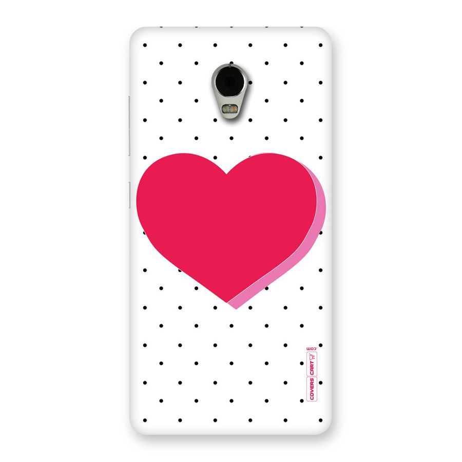 Pink Polka Heart Back Case for Lenovo Vibe P1