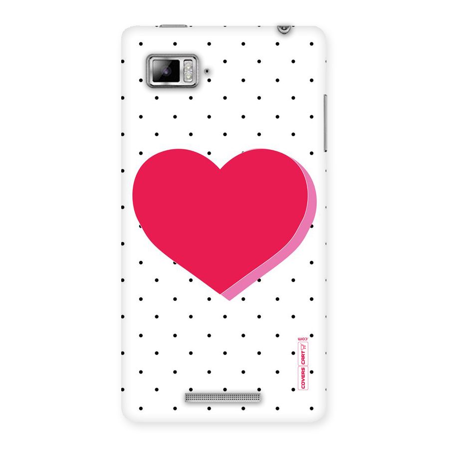 Pink Polka Heart Back Case for Lenovo Vibe Z K910