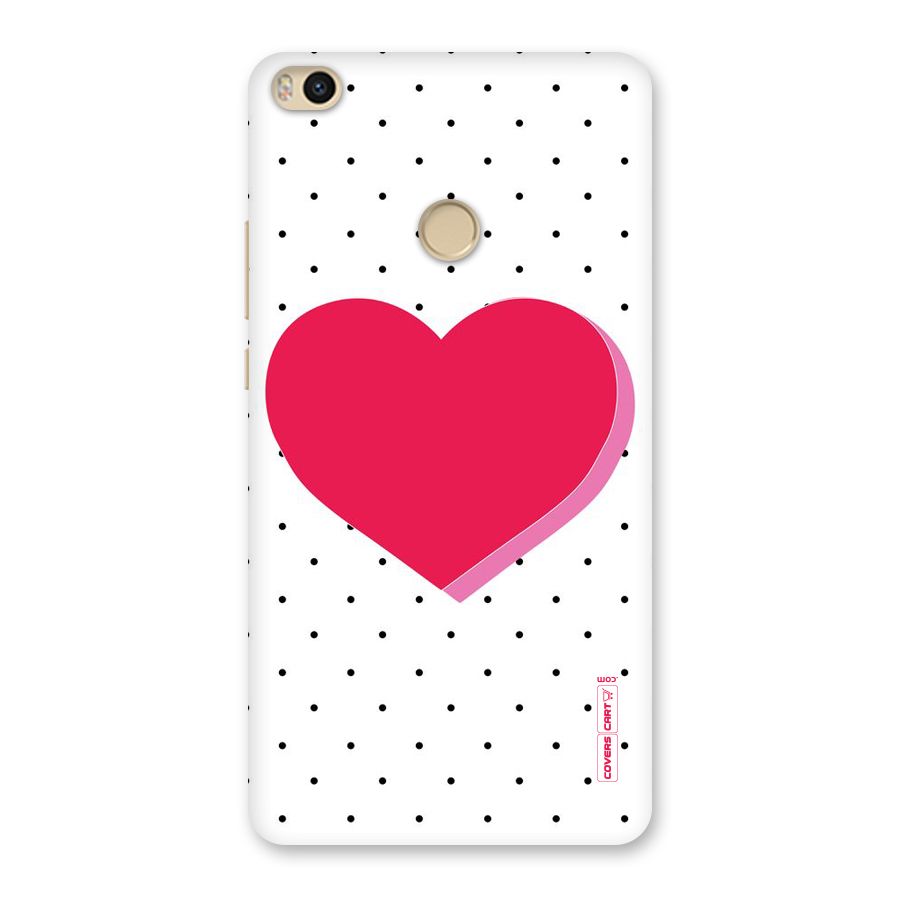 Pink Polka Heart Back Case for Mi Max 2