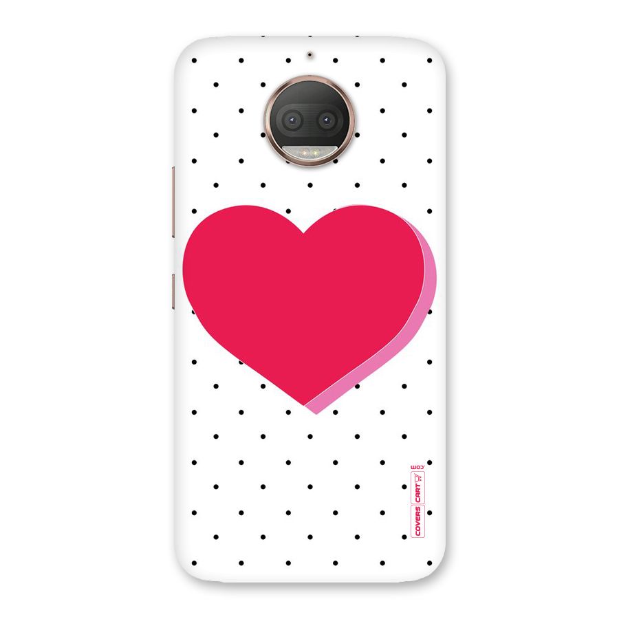 Pink Polka Heart Back Case for Moto G5s Plus