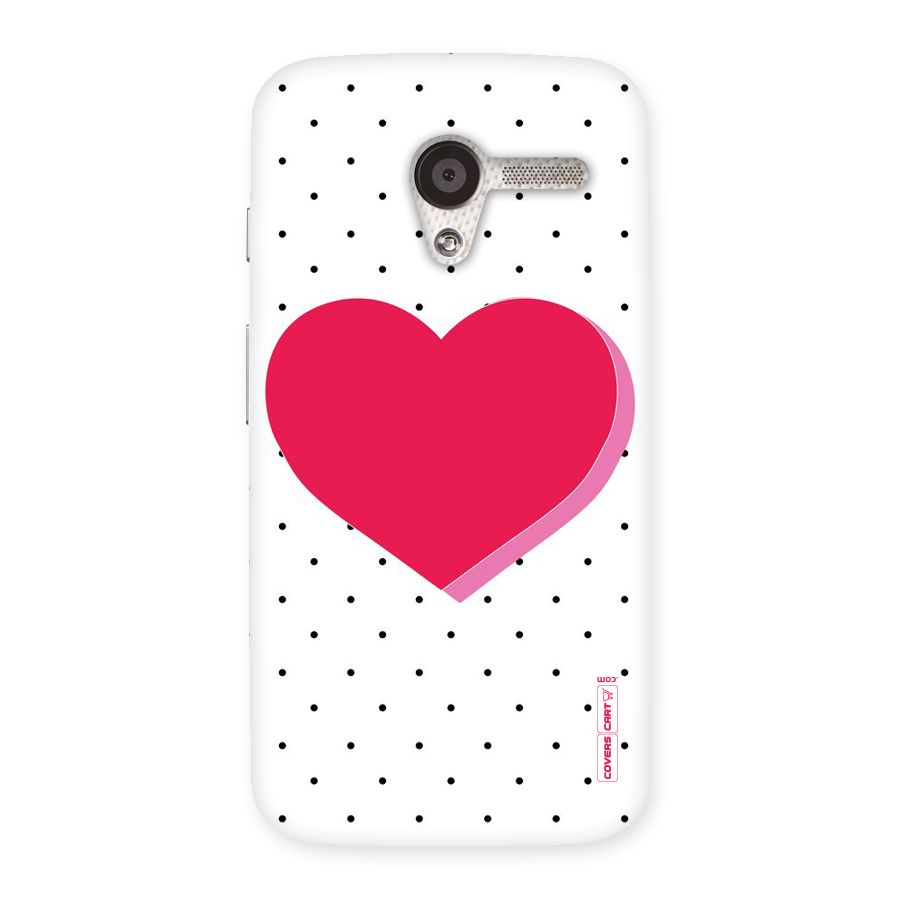 Pink Polka Heart Back Case for Moto X