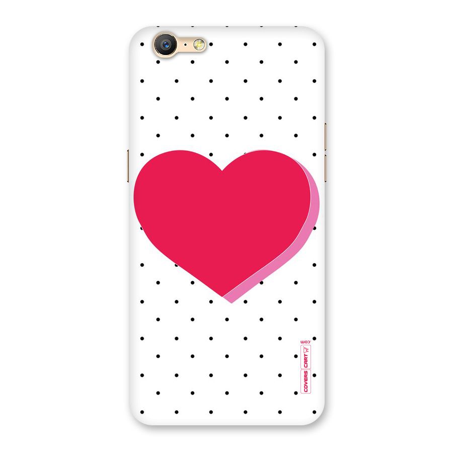 Pink Polka Heart Back Case for Oppo A57