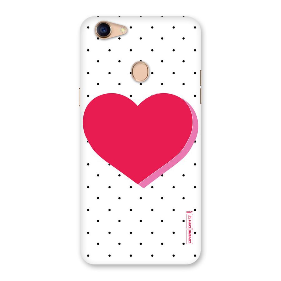 Pink Polka Heart Back Case for Oppo F5