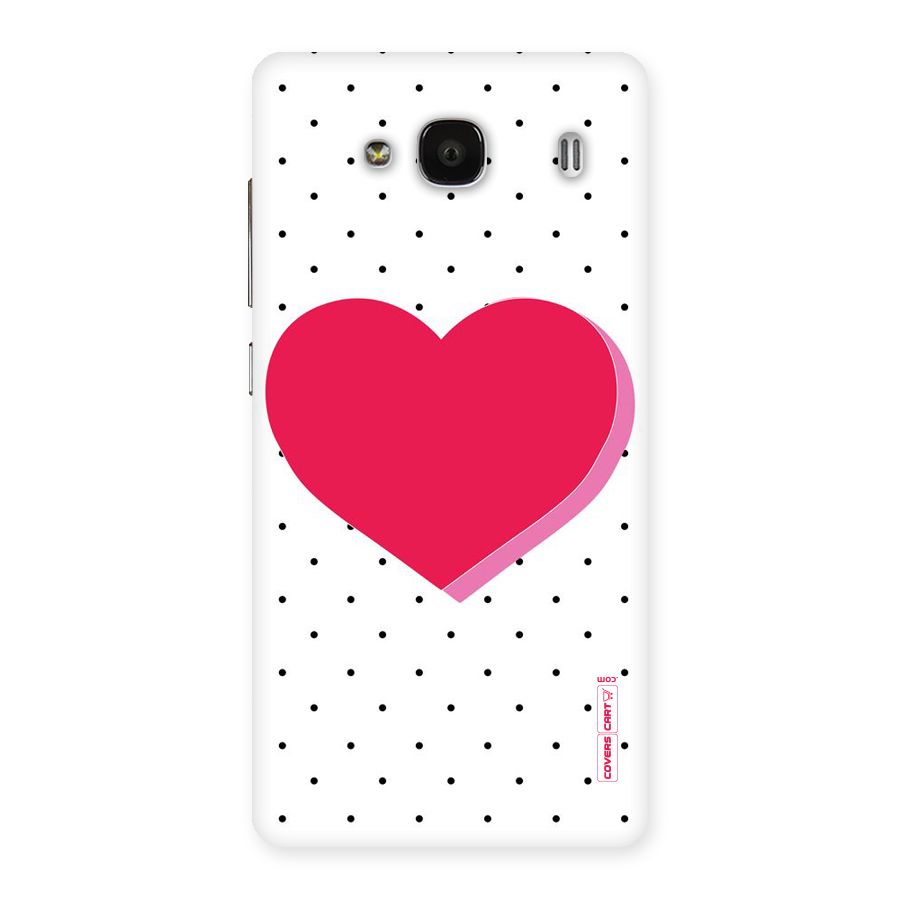 Pink Polka Heart Back Case for Redmi 2