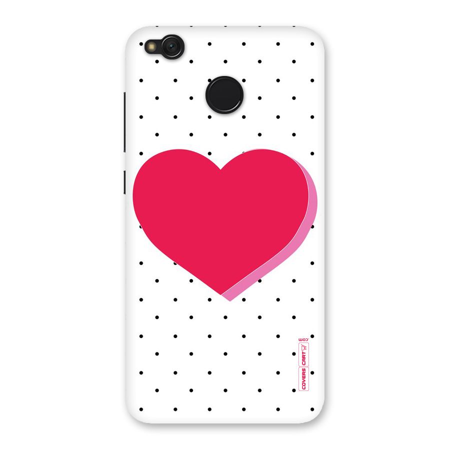 Pink Polka Heart Back Case for Redmi 4