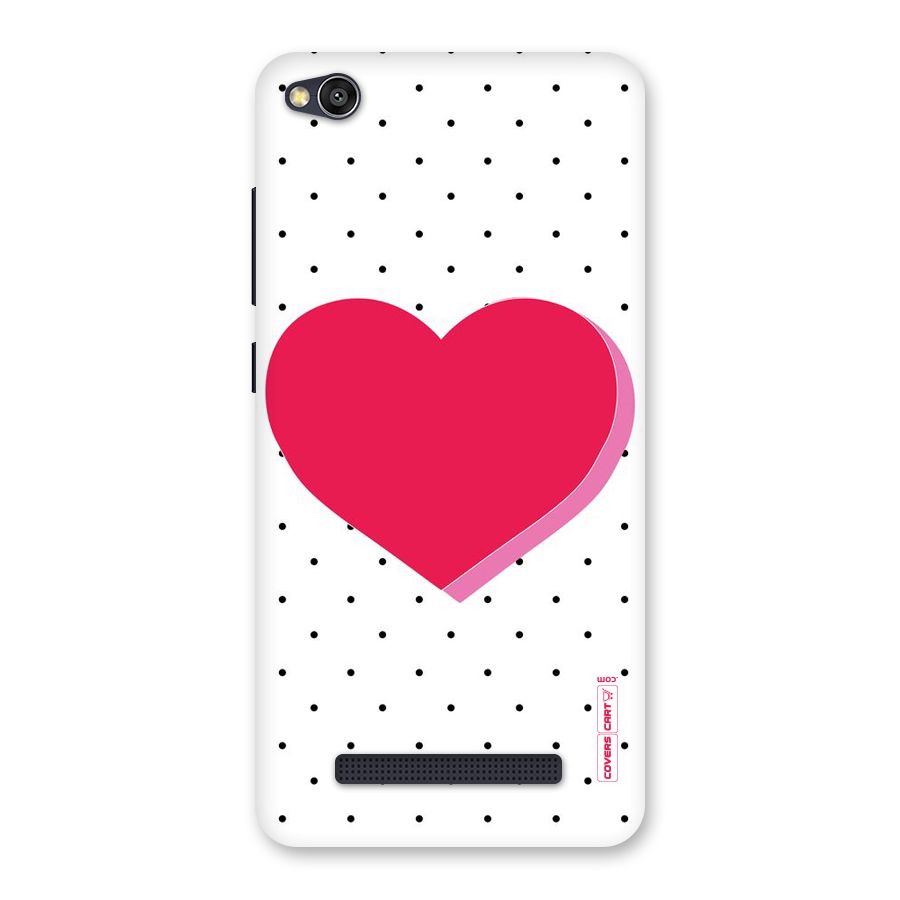 Pink Polka Heart Back Case for Redmi 4A