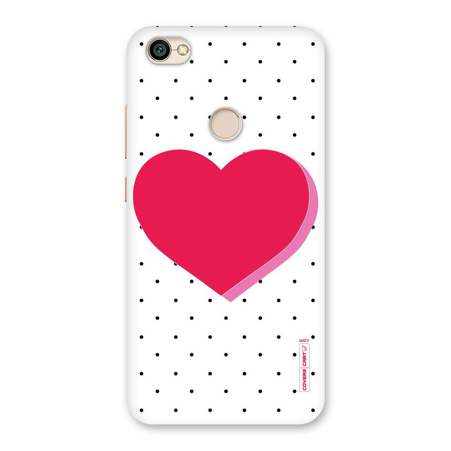 Pink Polka Heart Back Case for Redmi Y1 2017