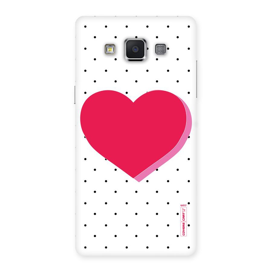 Pink Polka Heart Back Case for Samsung Galaxy A5