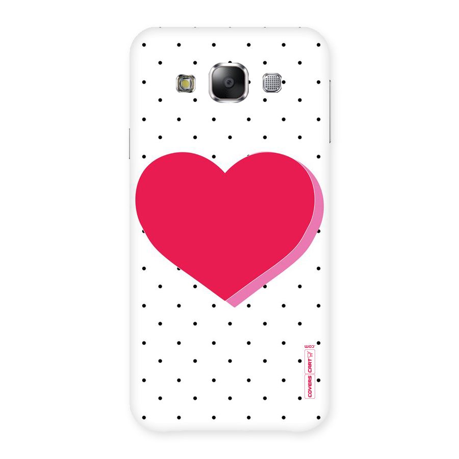 Pink Polka Heart Back Case for Samsung Galaxy E5