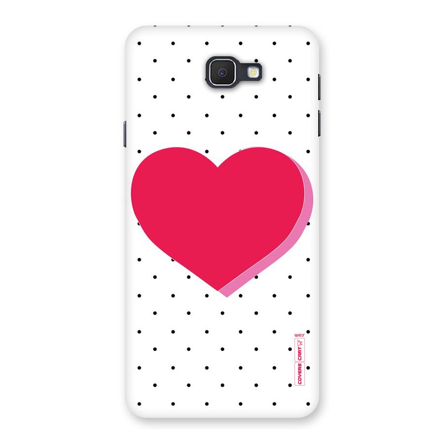 Pink Polka Heart Back Case for Samsung Galaxy J7 Prime