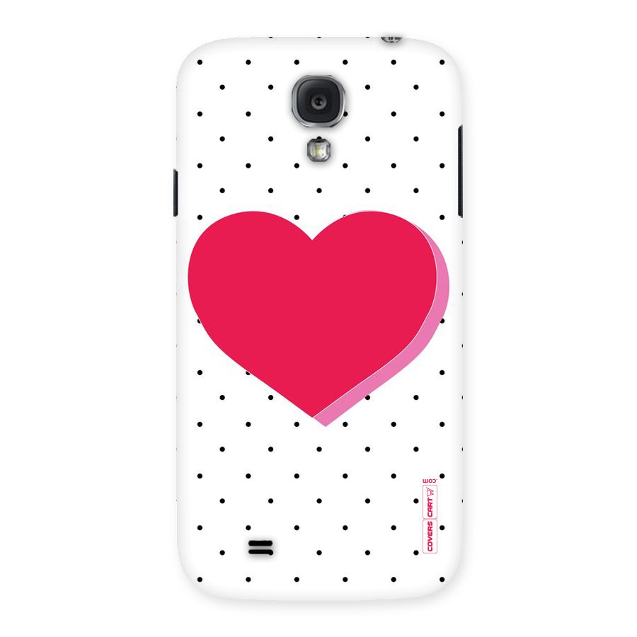 Pink Polka Heart Back Case for Samsung Galaxy S4