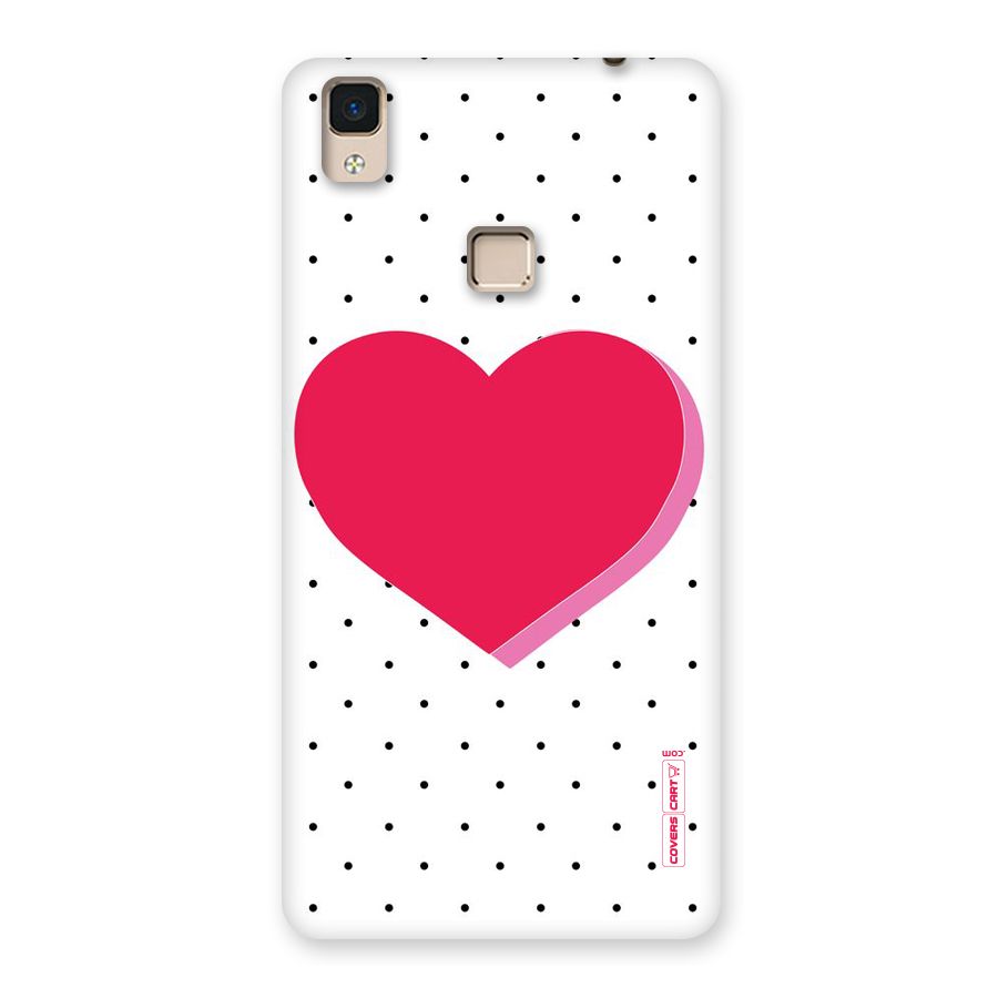 Pink Polka Heart Back Case for V3 Max