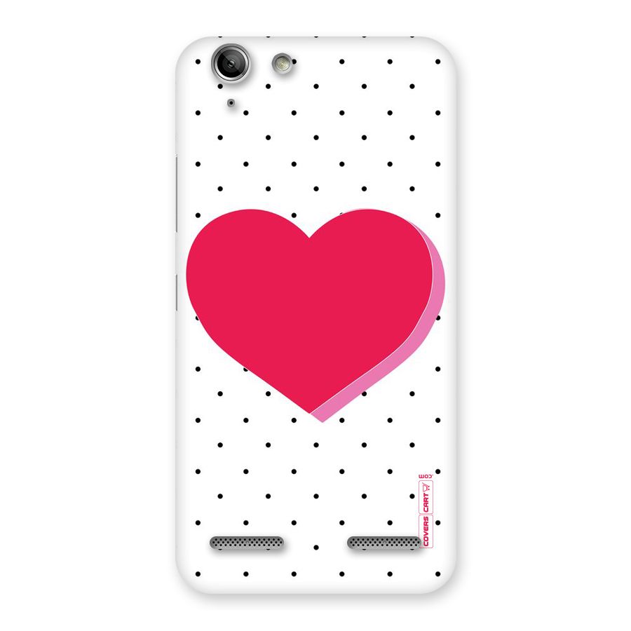 Pink Polka Heart Back Case for Vibe K5