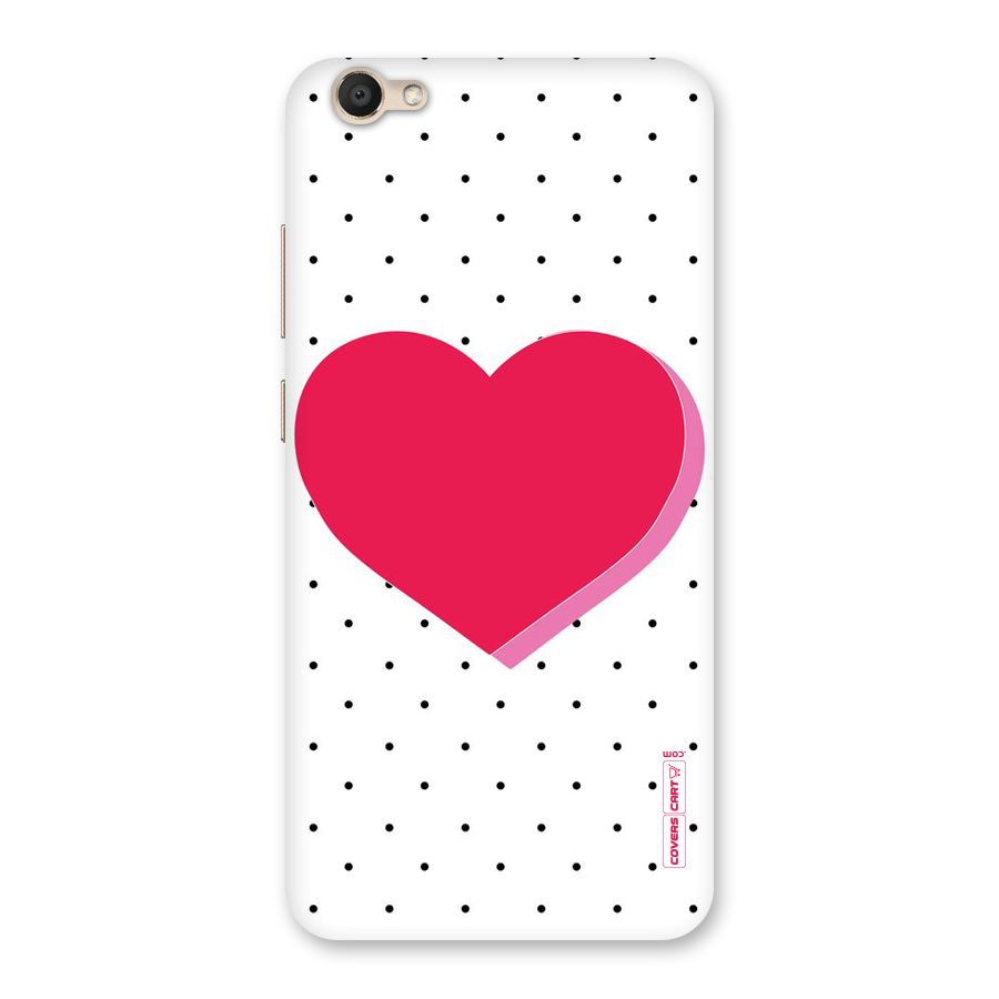 Pink Polka Heart Back Case for Vivo V5