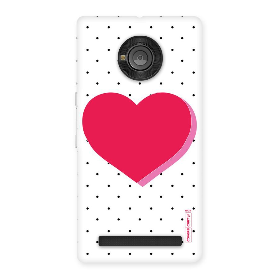 Pink Polka Heart Back Case for Yu Yunique