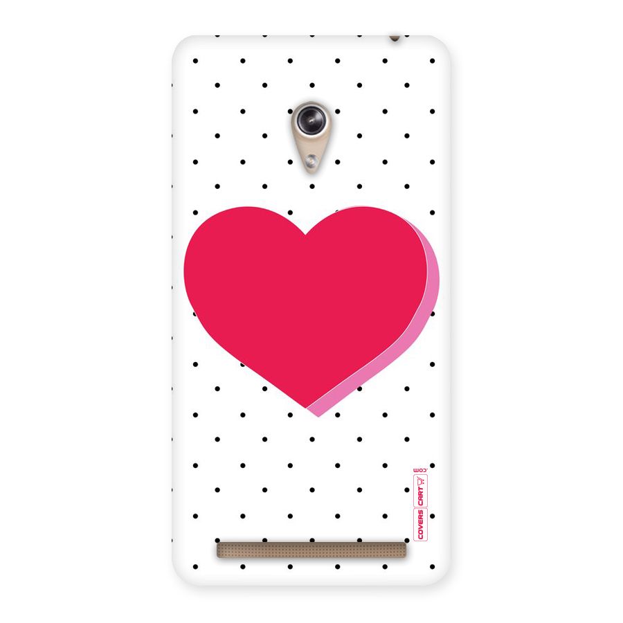 Pink Polka Heart Back Case for Zenfone 6