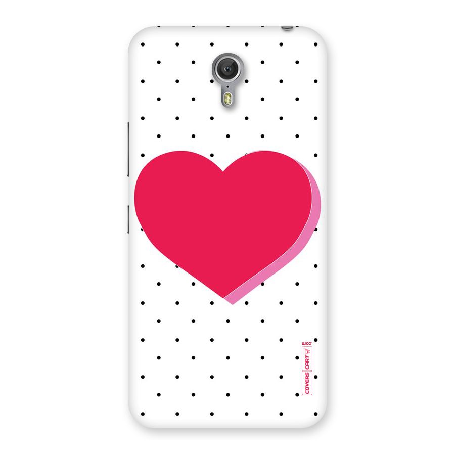 Pink Polka Heart Back Case for Zuk Z1