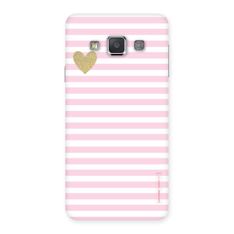 Pink Stripes Back Case for Galaxy A3