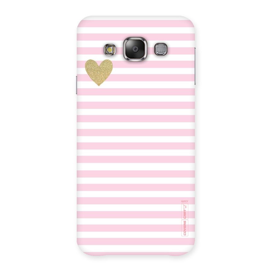 Pink Stripes Back Case for Galaxy E7