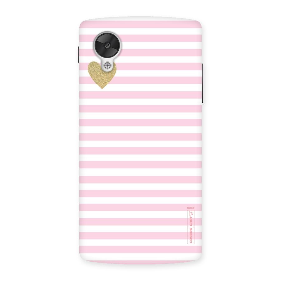 Pink Stripes Back Case for Google Nexsus 5