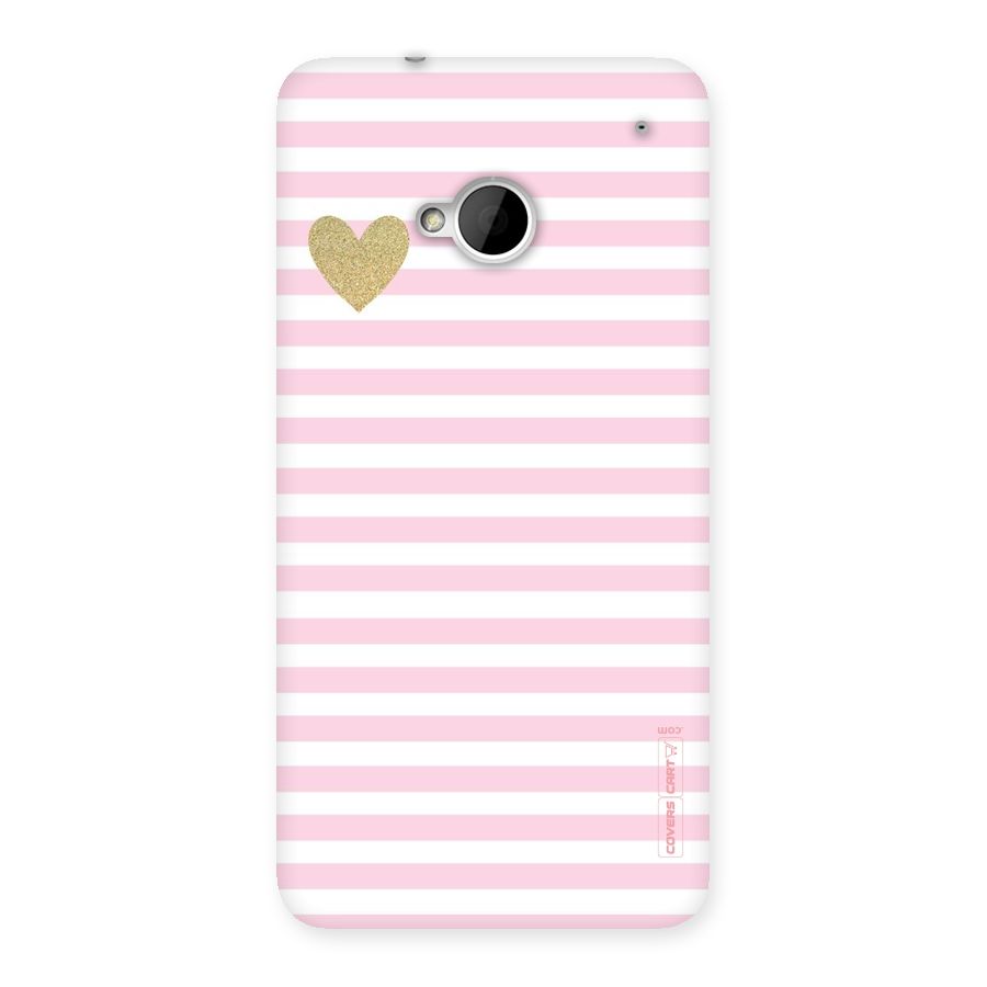 Pink Stripes Back Case for HTC One M7