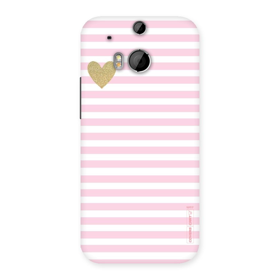 Pink Stripes Back Case for HTC One M8