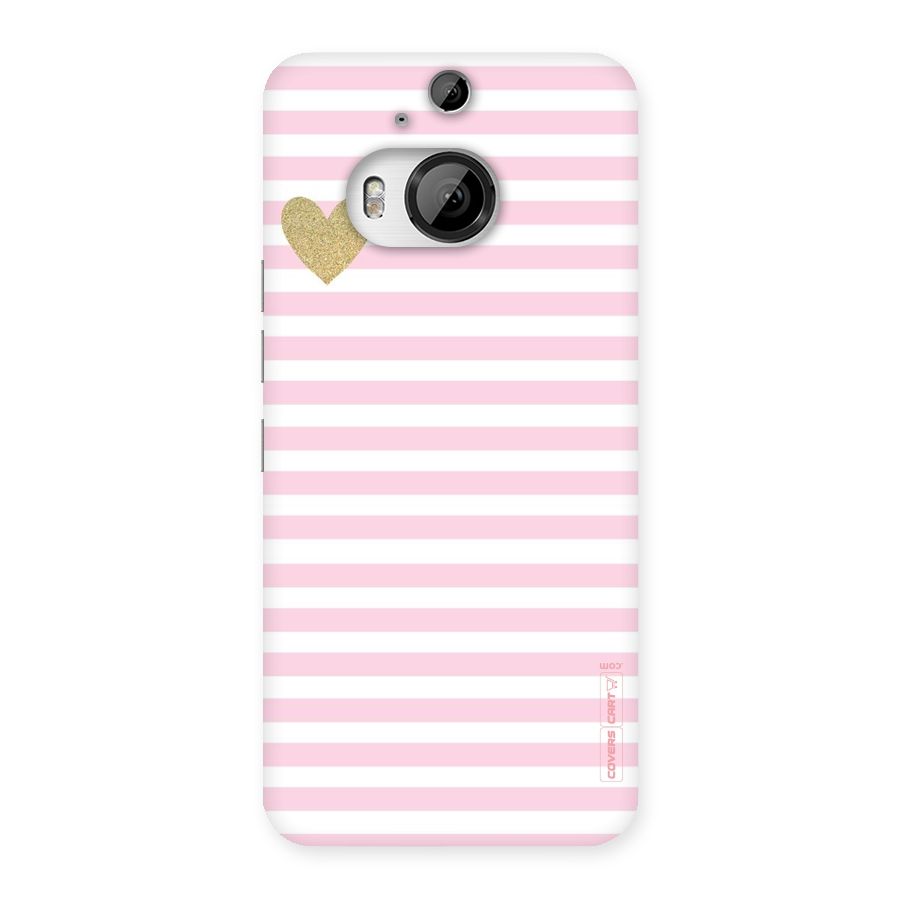 Pink Stripes Back Case for HTC One M9 Plus