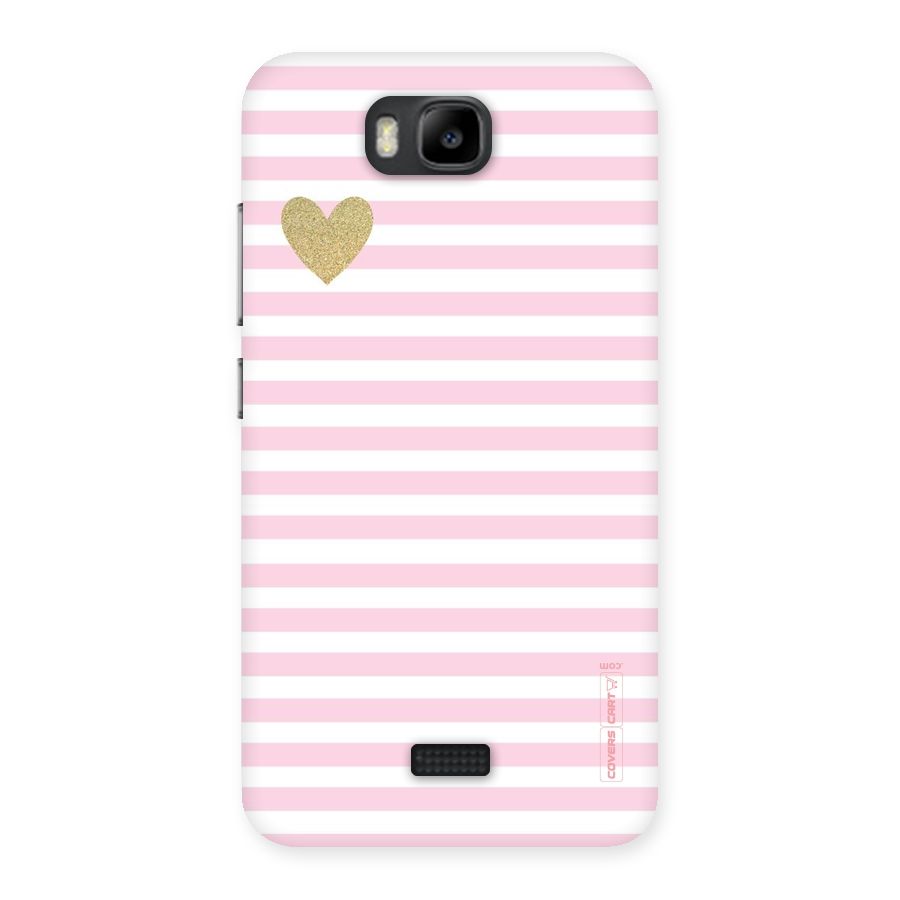 Pink Stripes Back Case for Honor Bee