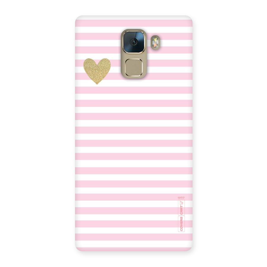 Pink Stripes Back Case for Huawei Honor 7