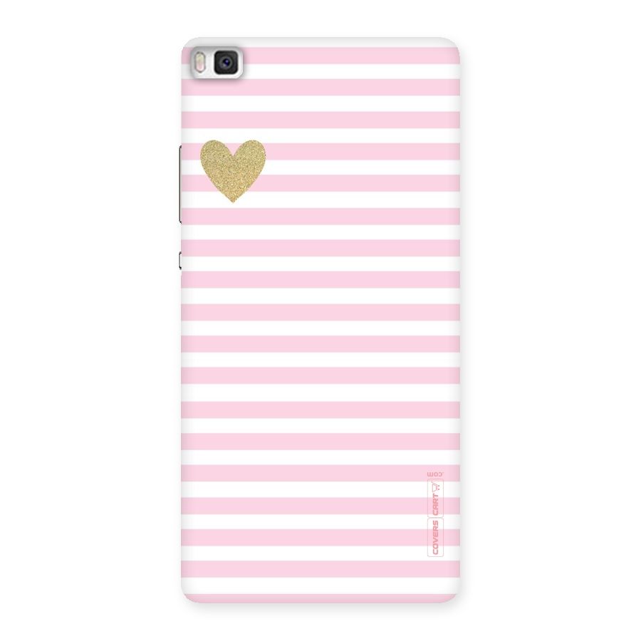Pink Stripes Back Case for Huawei P8