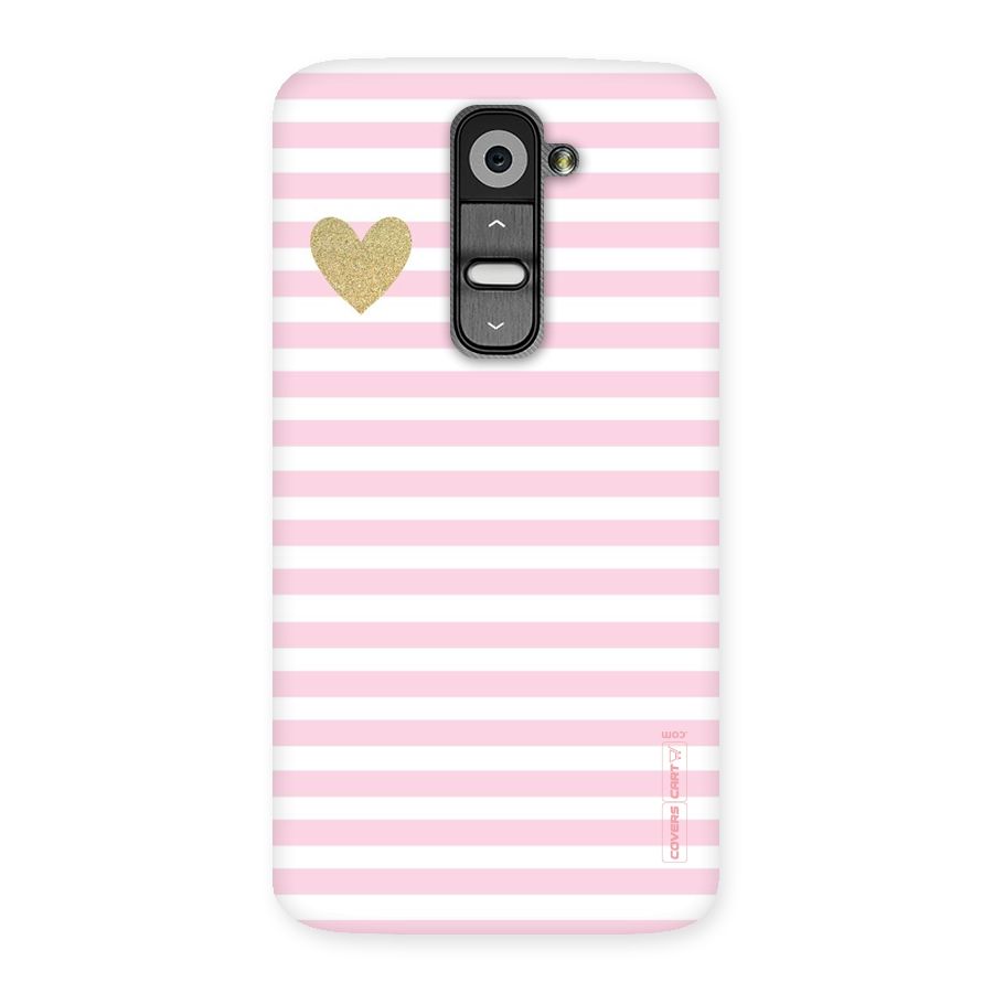 Pink Stripes Back Case for LG G2