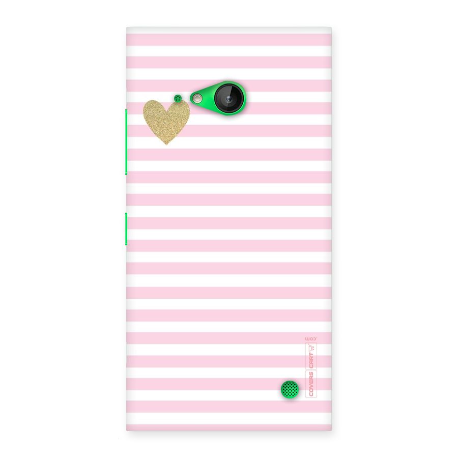 Pink Stripes Back Case for Lumia 730