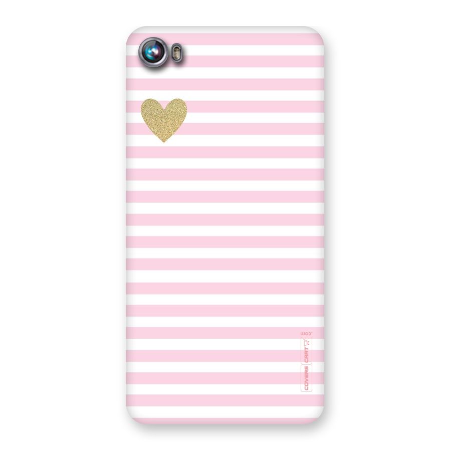 Pink Stripes Back Case for Micromax Canvas Fire 4 A107